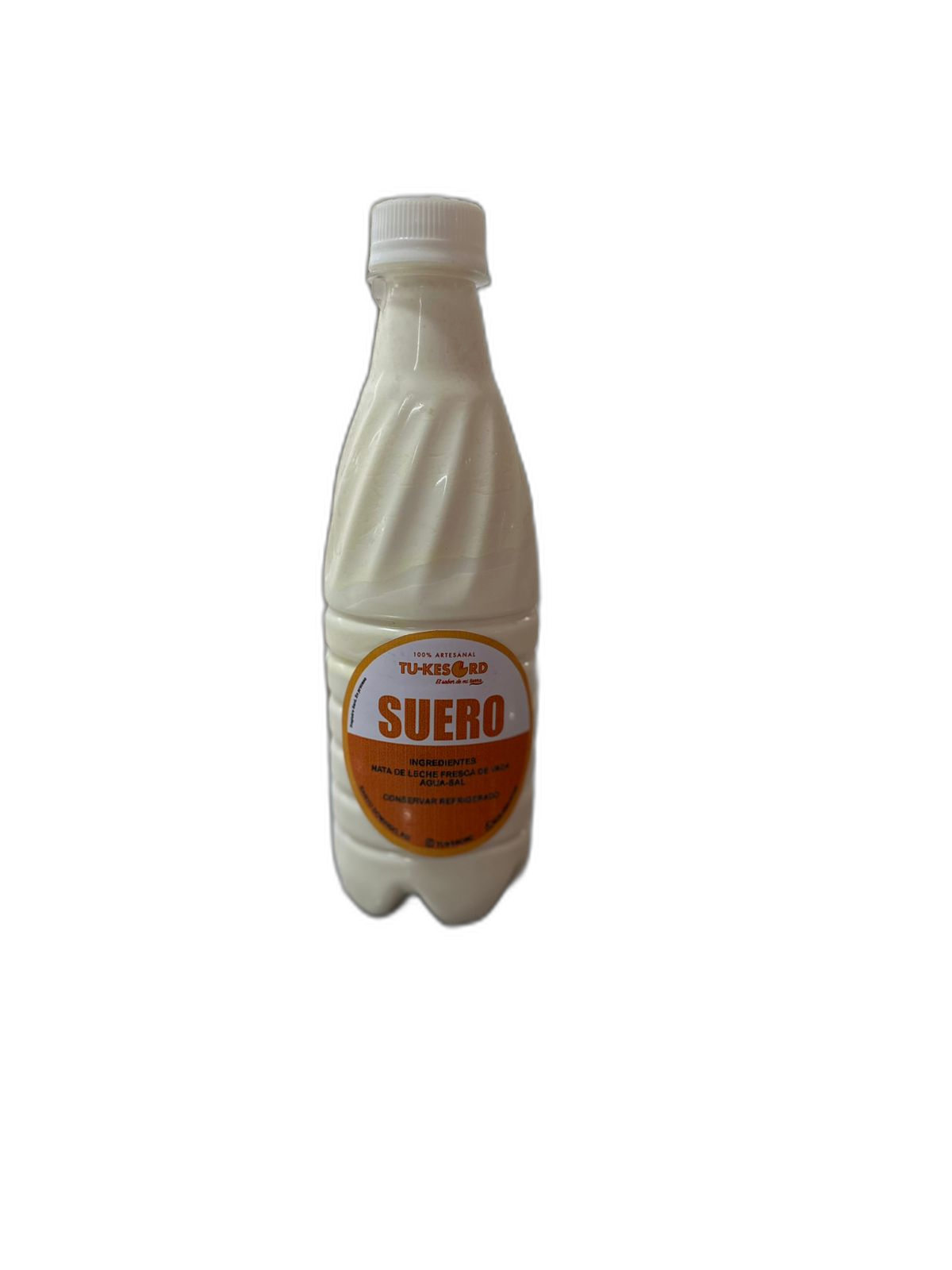 Suero de Leche artesanal TU-KESORD en botella — auténtico, ideal para arepas, cachapas y ensaladas